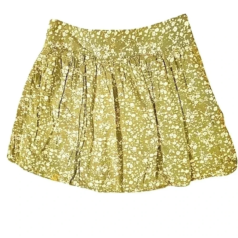 Charlotte Russe green and white mini skirt with side pockets  Size XS